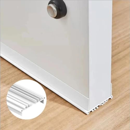 Upgrade Vinyl Door Seal Strip Bottom 35×2 Inch Adjustable Door Sweeps Door Draft Stoppers for Bottom of Door Easy to Install Under Door Weather Stripping, Blocks Dust/Insects/Noise