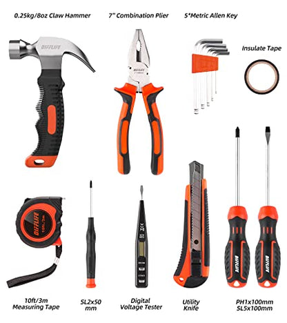 Tool Sets Household Tool Kit 15-Piece,General Home/Auto Repair Tool Set with Hammer, Pliers, Screwdriver Set and Toolbox Storage Case - Perfect for Homeowner, Diyer, Handyman (15-Piece)… - style: 15 Piece