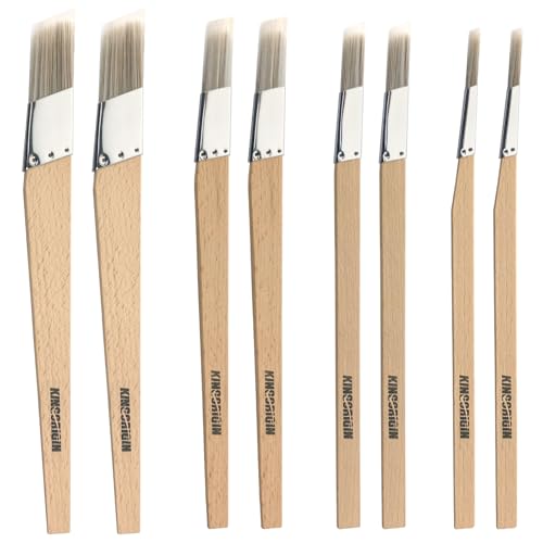 Trim Paint Brushes Set of 8-0.25", 0.5", 0.7", 1" Slant Lining Fitch Paint Brushes for Detail, Small Cutting in Brushes for Trim, Edges and Crafts - size: 8 PCS, 0.25",0.5",0.7",1"