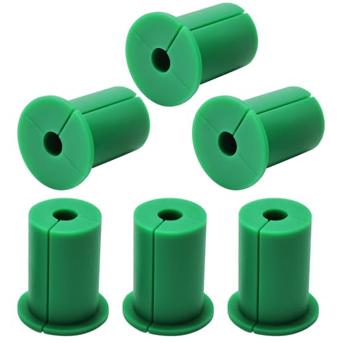 EASYEAH 6pc Starlink Cable Grommet 1" Silicone Waterproof Wall Hole Pass Through Split Cable Bushings for TV Wire Ethernet Cord, Starlink Cable Routing Kit Accessories, 38mm/1.5" Ht, Green - color: Green-6, size: 1 in Dia x 1.5 in H