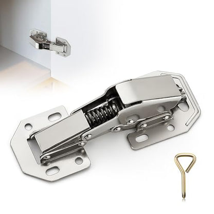 Ravinte 4 Pack Soft Close Hidden Hinges Surface Mount Kitchen Cabinet Hinges, No Pre-drilled Heavy Duty for Kitchen Cabinet Cupboard Door
