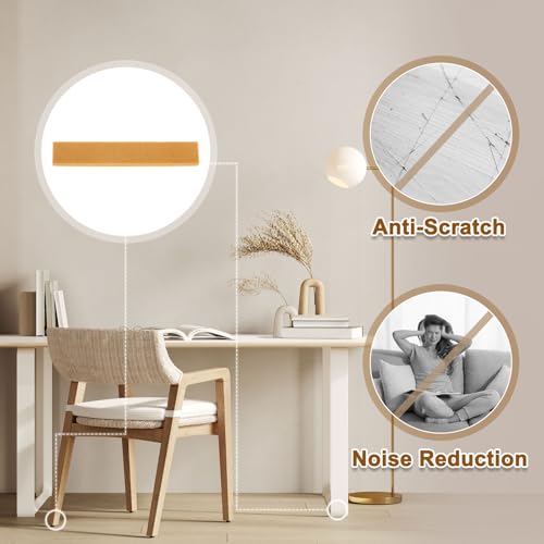 uxcell Felt Strips with Adhesive Backing, 10 Pcs 1" x 6" x 0.2" Anti Scratch Furniture Felt Tapes Self-Stick Pads for Protecting Hardwood Floor, Light Brown - color: Light Brown
