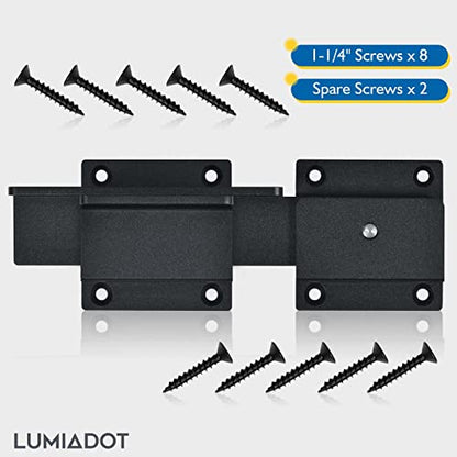 Flip Gate Latch Lock with Padlock Hole, 1Pack, 3.5mm Heavy Duty Aluminum Alloy Adjustable Door Latch for Sliding Swing Open Gates, Outdoor, Wooden Fence, Barn, Shed, Garage, Yard - size: 1 Pack