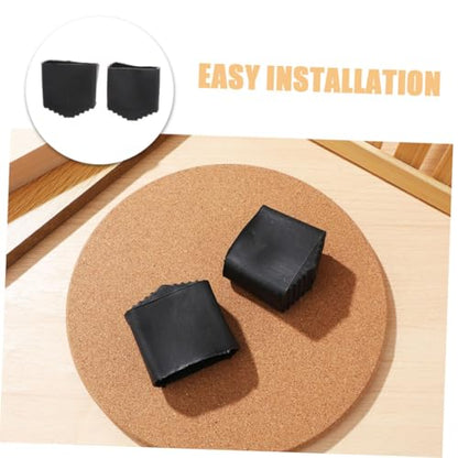 Outanaya 4pcs Ladder Non-Slip Mat Stair Ladder Pads Rubber Feet Covers Slip Protection Simple Installation for Renovations and Maintenance