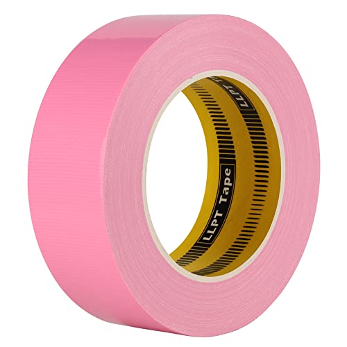 LLPT Duct Tape Premium Grade 1.6 Inches x 108 Feet x 11 Mil Easy Tear Residue Free Strong Adhesive Color Pink (DT411) - color: Pink