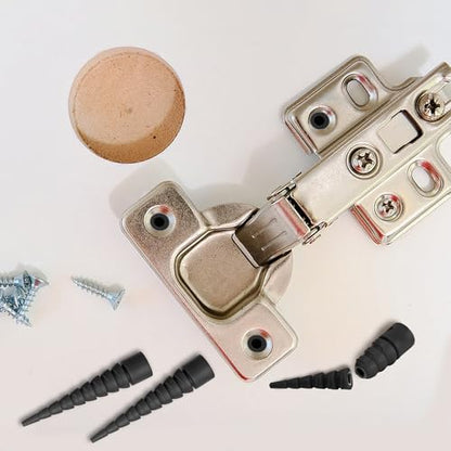 30 Pcs Wood Anchor Stripped Screw Hole Repair Kits-Door Hinge Hole Repair Kits Fit Screws Sizes #2 to #18-Adjustable Wall Anchors for Wood Door Drywall Hole Repair