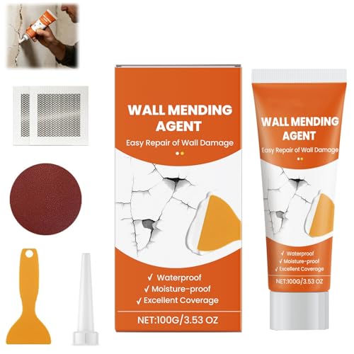 Drywall Repair Kit Hole Repair Patch Kits Wall Spackle Repair Paste Wall Mending Agent Quick Fix Solution, Wall Mending Agent, Wall Spackle with Scraper (1PC) - color: 1PC