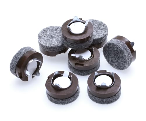 GorillaFelt CB240 Chair Leg Floor Protectors/Felt Glides (Set of 8) Tap On Felt Furniture Pads Guaranteed to Stay On, 3/4 Inch Round Sliders - size: 3/4 Inch 8 Pack
