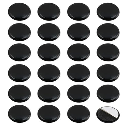 MY MIRONEY 24PCS Round Chair Sliders Black Self-Adhesive Furniture Slider Gliders PE Floor Protector Pads, 2 Inch - style: 2"; Black; 24PCS
