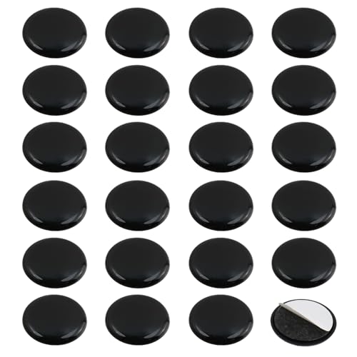 MY MIRONEY 24PCS Round Chair Sliders Black Self-Adhesive Furniture Slider Gliders PE Floor Protector Pads, 2 Inch - style: 2"; Black; 24PCS