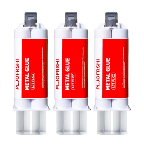 PLJOFRSHI Metal Repair Glue, 2 Part Heavy Duty Epoxy Liquid Metal Welding, High Temp Resistant Waterproof Repair Putty for Metal, Plastic, Wood, Ceramic. Fix Leaks & Cracks for Auto(3Pcs) - size: metal glue 3PCS