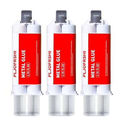 PLJOFRSHI Metal Repair Glue, 2 Part Heavy Duty Epoxy Liquid Metal Welding, High Temp Resistant Waterproof Repair Putty for Metal, Plastic, Wood, Ceramic. Fix Leaks & Cracks for Auto(3Pcs) - size: metal glue 3PCS
