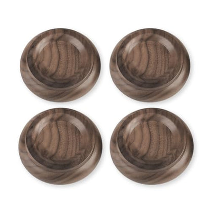 Upright Piano Caster Cups,Premium Quality Black Walnut Wood Piano Caster Pads, Furniture Leg Pad Set of 4,with Non-Slip Moisture-Proof& Anti-Noise Felt Pads for Hardwood Floor Protectors(Black Walnut) - color: Black Walnut