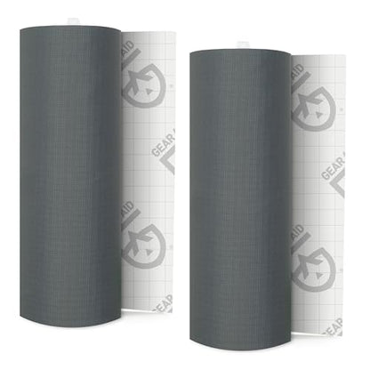 GEAR AID Tenacious Tape 3” x 20” Fabric and Vinyl Gear Repair Tape, Fix Holes and Rips in Puffy Jackets, Rain Gear, Tents, Sleeping Bags and Outdoor Equipment, Gray, 2 Rolls - color: Gray, style: 3" × 20" (2 Rolls)