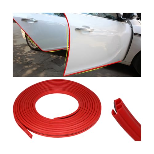 Osilly Car Door Rubber Seal Strip, 32.8Ft Self Adhesive Weather Stripping Automotive Edge Trim, Weatherstrip Soundproof Vehicle Tailgate Window Sealing Cover, Universal for SUV RV Truck (Red) - color: Red, size: 32.8Ft