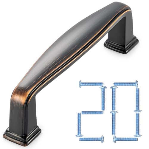 KOOFIZO 20 Pack 3 Inch Oil Rubbed Bronze Kitchen Cabinet Pulls Rubbed Bronze Cabinet Handles Bronze Cabinet Hardware for Kitchen Cabinets 1817 Drawer Dresser Cupboard Bedroom - color: Oil Rubbed Bronze, size: 3" CC - 20pcs