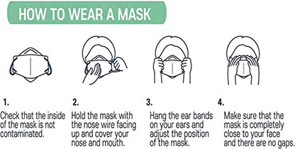 akgk KN95 Face Masks 50 Pack, 5-Ply Disposable Navy Blue Face Mask Against PM 2.5 Smoke and Dust - color: Z-50 Pack-navy Blue