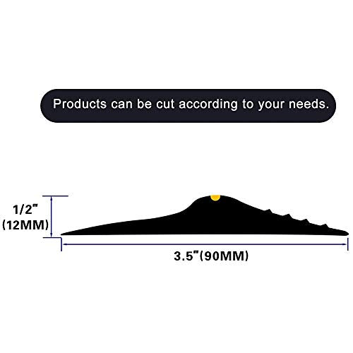 ToLanbbt 20Ft/6M Universal Garage Threshold Seal Strip with 300ml Black Sealants/Adhesives, Garage Door Bottom Weatherproof Strip Rubber DIY Weather Stripping Replacement (Black+Yellow) - color: Black+Yellow, size: 20 Ft (incl. 2 adhesives)