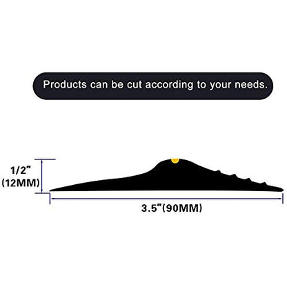 ToLanbbt 10Ft/3M Universal Garage Door Rubber Threshold Strip with 300ml Black Adhesive/Sealant, Weatherproof Seal Strip DIY Weather Stripping Replacement (Black+Yellow) - color: Black+Yellow, size: 10 Ft (incl. 1 adhesive)