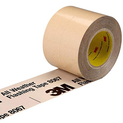 3M All Weather Flashing Tape 8067, 3 in x 75 ft, 1 Roll, Slit Liner (2-1 Slit), Prevents Moisture Intrusion, Waterproof Flashing Seals Exterior Door and Window Frames - size: 3 in X 75 Ft