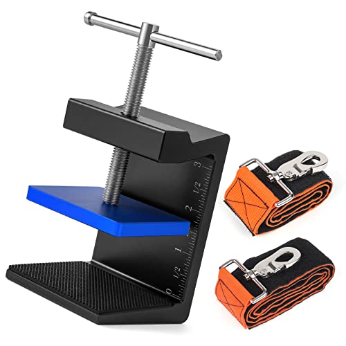 Ladder Roof Stabilizer | Ladder Stabilizer Device | Roof Ladder Stability Anchor Fall Protection,Ladder Safety Strap,Ladder Stabilizer with 2ft&3ft Safety Straps,Ladder Stabilizer Anchors for Roof