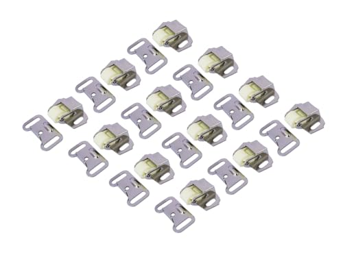 QCAA Cabinet Furniture Closet Door Catch Latch Roller Wheel Spring, Nickel Plated, Made in Taiwan, 12 Pack - color: Shape B-Nickel, size: 12 Pack