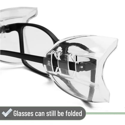 UNCO- Safety Side Shields for Glasses, 2/4/6/10/12/16/20/24/30/32 pcs, Safety Glasses Side Shields for Eyeglasses - style: 6 Pcs
