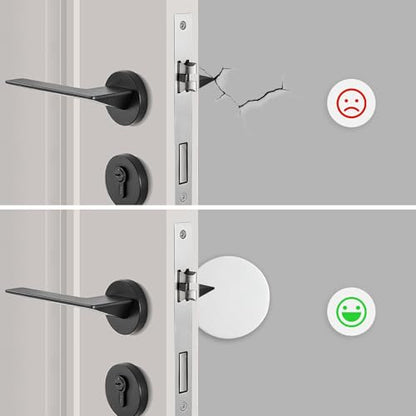12 Pack 8cm White Door Stoppers for Wall, Self-Adhesive Shock Absorbent Bumpers, Wall Protector Pads for Door Knobs, Prevents Scratches and Damage, Noise Reduction