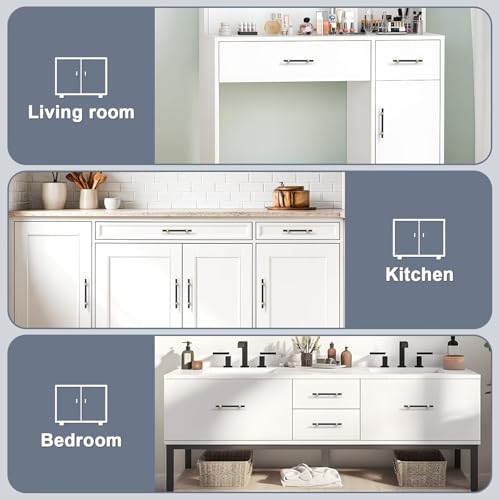 5Pack Hole Centers 5inch(128mm) Black Cabinet Handles with Brushed Brass Base T Shaped Kitchen Cabinet Pulls Hardware Pull Handle for Cabinets Dressers 7.5inch Total Length - color: Black with Brushed Brass Base, size: Hole Centers: 5inch