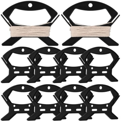 SEWACC 10pcs Cord Organizer Small Plastic Cable Reels Wire Winder for Home Office Garage Rv Boat Multi Purpose Line Storage for Electric Cords Ropes String Lights and Garland Management