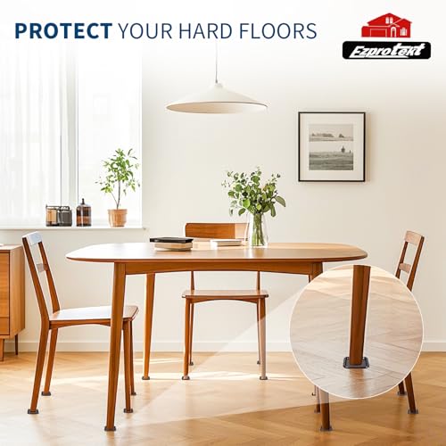 Ezprotekt 1 3/4" Non Slip Furniture Pads, 16 Pcs Anti Slip Furniture Caster Cups, Furniture Coasters for Hardwood Floors, Furniture Stoppers to Prevent Sliding - Prevent Floors Scratches, Brown/Black - size: 1-3/4 inch