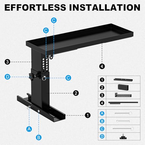 Foldable Ladder Leveler for Stairs, Adjustable 10.2"-16.45" H & 13.38"-19.3" Width Stair Ladder Platform, Ladder Extender for Stairs with Non-Slip Pads, Fits Extension, Straight & Telescopic Ladders