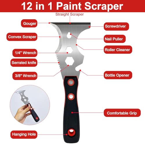 Drywall Hand Tool Set, Putty Knife Set with Mud Pan, Aluminum Hawk, Finishing Trowel, Painter Scraper, Inside & Outside Drywall Corner Trowel, Hand Tools for Scraping Wallpaper and Drywall - size: Drywall Knife Set, 11pcs