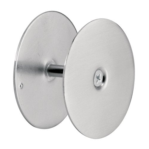 Prime-Line U 10446 Steel Door Hole Cover Plate, Satin Nickel (Single Pack) - color: Satin Nickel