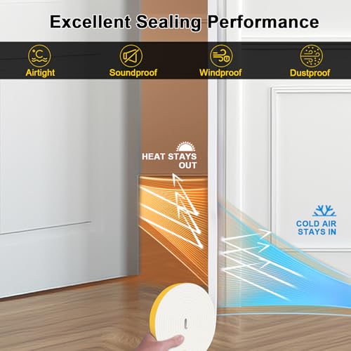 Foam Weather Stripping, 1 in x 1/4 in x 16.5Ft White Foam Insulation Tape, Tool-Free for Local Wide Medium Gap Sealing - color: White, size: 1 In x 1/4 In x 16.5Ft