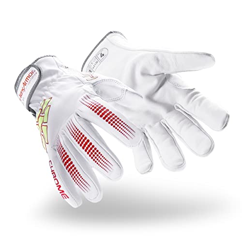 HexArmor Chrome Series 4033: High-Visibility Cut Level A8 Work Gloves with Synthetic Leather Palm and Touchscreen Capability | Medium - color: Chrome Series 4082 | Cold Weather, size: Medium