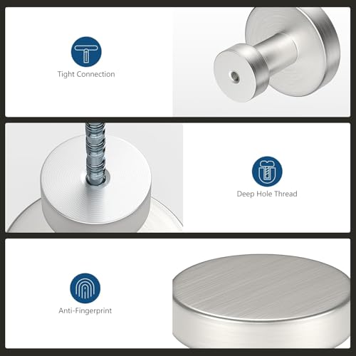 50 Pack Cabinet Knobs Brushed Nickel Drawer Knobs Solid Dresser Knobs for Dresser Drawers - color: Brushed Nickel, size: 50 Pack