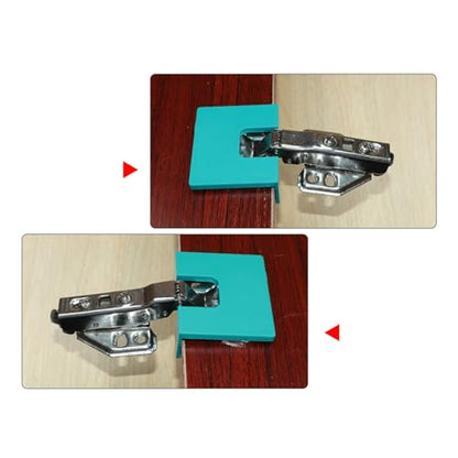 4 Door Hinge Jig, Concealed Hinge Jig, Household Latch Installation Kit, Accurate Alignment, Installation Assistant for Door Hinges, Cabinet Drawer Furniture Wardrobe