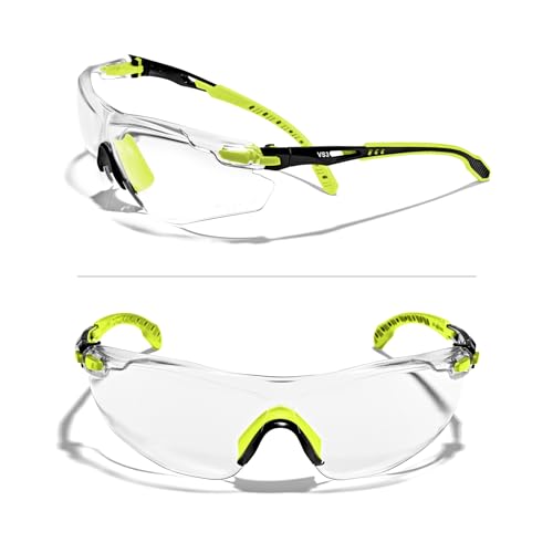 OPTIFENSE™ VS3 Anti Fog, Premium CLEAR/TINTED Safety Glasses, ANSI Z87+ (Click for frame/lens option) - color: Safety Yellow
