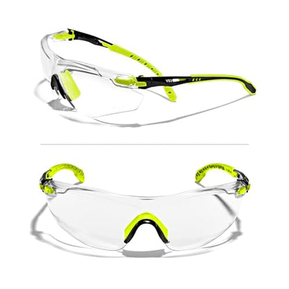 OPTIFENSE™ VS3 Anti Fog, Premium CLEAR/TINTED Safety Glasses, ANSI Z87+ (Click for frame/lens option) - color: Safety Yellow