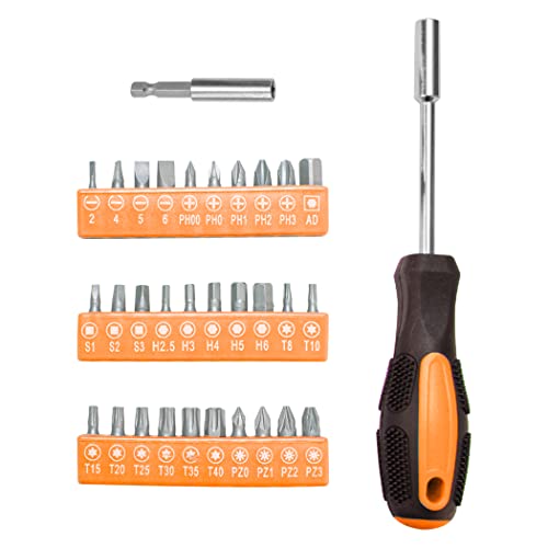CARTMAN Home Tool Set Kit, Basic Household Hand Tools with Storage Case Light Orange - color: Light Orange