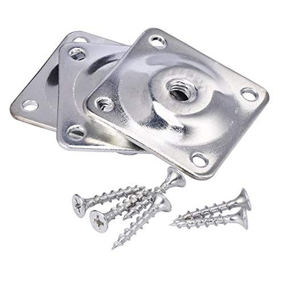 4PCS Leg Mounting Plates with Screws for Sofa Couches Tables Furniture Legs Brackets Hardware Attachment Plates Brackets M8 T-Plates