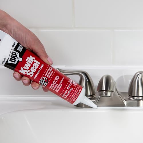 12 Pack of 10.1 oz Dap 18002 Kwik Seal White Kitchen And Bath Adhesive Caulk