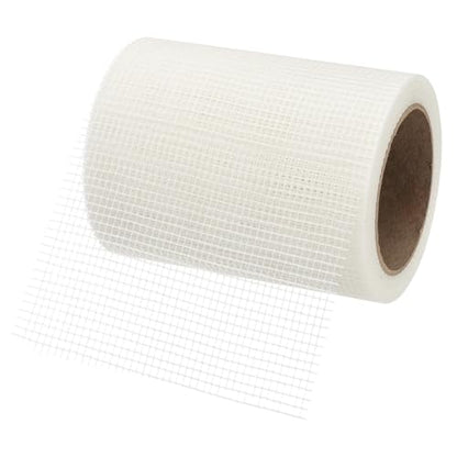 PATIKIL Drywall Repair Mesh Tape, 6 inch x 82 ft Fiberglass Repair Patch Self-Adhesive Dry Wall Joint Tape 8 Mesh Wall Hole Crack and Seam Patch, White - size: 6 inch x 82 Feet