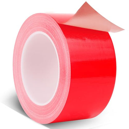 Red Duct Tape Heavy Duty, 1.88 Inch x 35 Yard Waterproof Strong Adhesive Duct Tape for Indoor Outdoor Repairs Tear by Hand, 1 Roll - color: Red