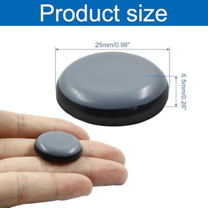 Bivethoi 20 Pcs Furniture Glide Round,Self-Adhesive Sliders Pads Magic Sliders Floor Protectors Sofa Glides for Wood, Ceramic Tile Floor(25mm) - size: 1", Round