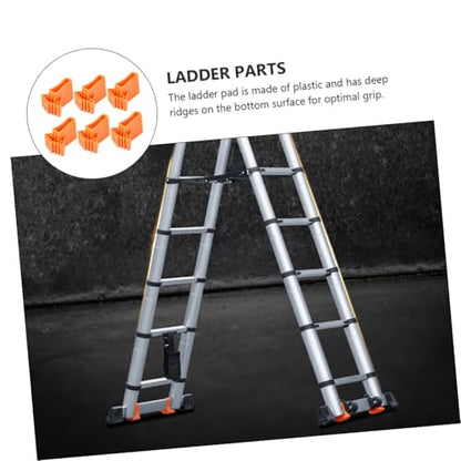 Alipis 6pcs Non-Slip Ladder Feet Mat Plastic Foot Cushion Anti-Skid Folding Ladder Covers Stabilizer Accessories for Safe Climbing