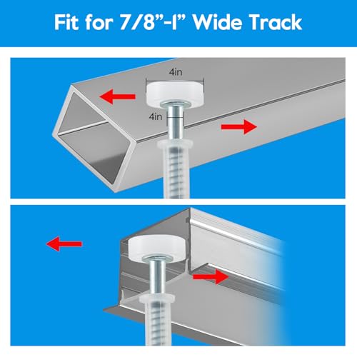 HOME MASTER HARDWARE Bifold Door Hardware Repair Kit, 2 Pack Bi-fold Sliding Closet Doors Replacement Parts, Folding Pocket Door Replacement Parts Set,Include Top Bottom Pivots Bracket and Guide Wheel