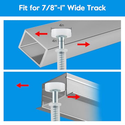 HOME MASTER HARDWARE Bifold Door Hardware Repair Kit, 2 Pack Bi-fold Sliding Closet Doors Replacement Parts, Folding Pocket Door Replacement Parts Set,Include Top Bottom Pivots Bracket and Guide Wheel