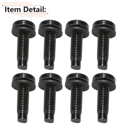 RLB-HILON 8PCS Screws Bolts M8 x 1.25 Compatible with Jeep Wrangler JK 2007-2018, for Pillars, Windshield Frame, Headlight, Door Hinges, Tail Light, Roll Bar